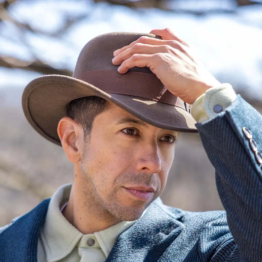 Men’s Wool Felt Fedora Hat – Crushable Outback Style