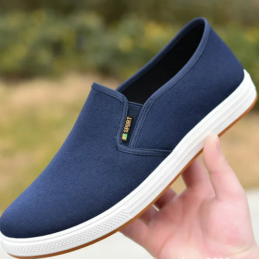 Men’s Canvas Slip-On Sneakers – Lightweight Casual Comfort Shoes