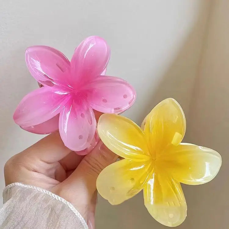 Tropical Flower Hair Claw Clip – Gradient Color