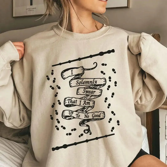 Women's Botanical Graphic Sweatshirt – Retro Academia Pullover – green2 – XXL