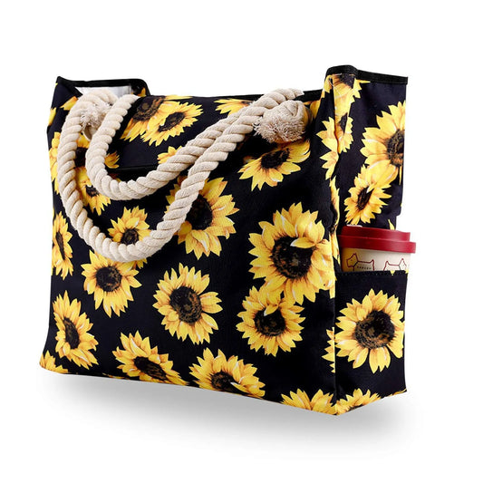 Striped Rope-Handle Beach Tote - The Dock Drop