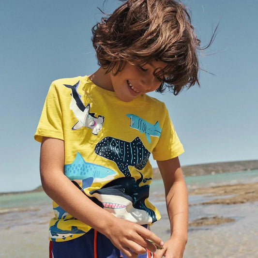 Kids Glow-in-the-Dark Shark & Dinosaur T-Shirt