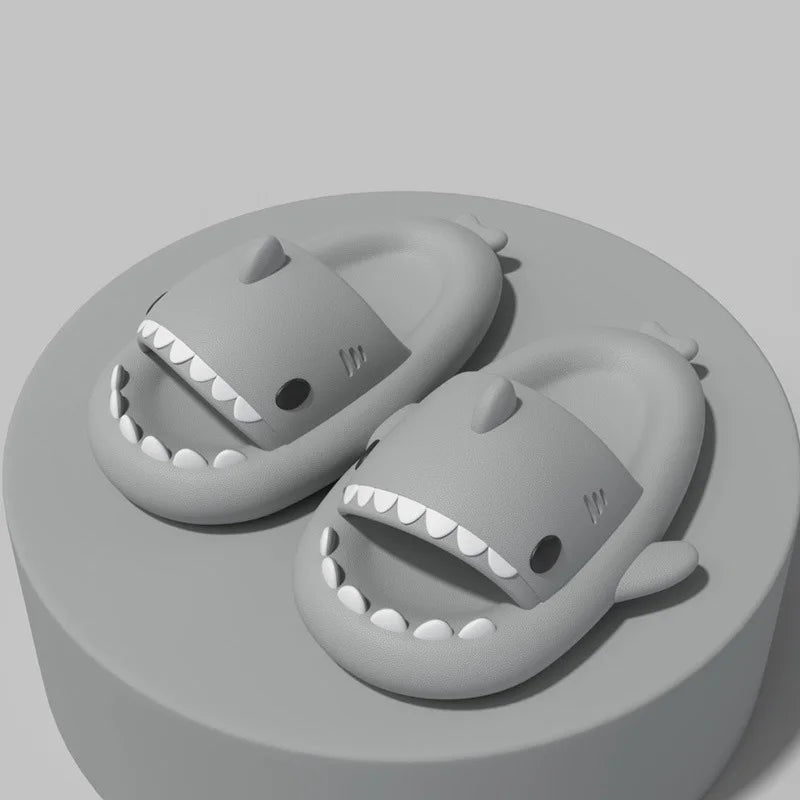 Kids Shark Slide Sandals – Soft Non-Slip Summer Slippers