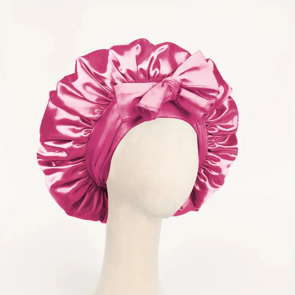 Women’s Adjustable Satin Sleep Bonnet – Tie Band