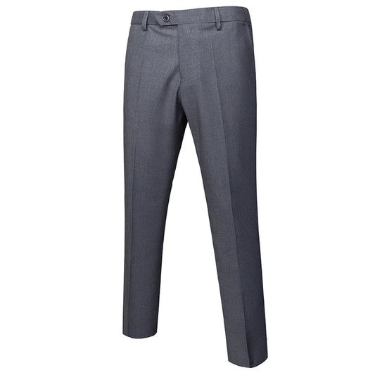 Solid Formal Tailored Suit Trousers