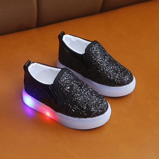 StarStep Kids’ LED Sneakers – Light-Up, Sequin Style - The Dock Drop