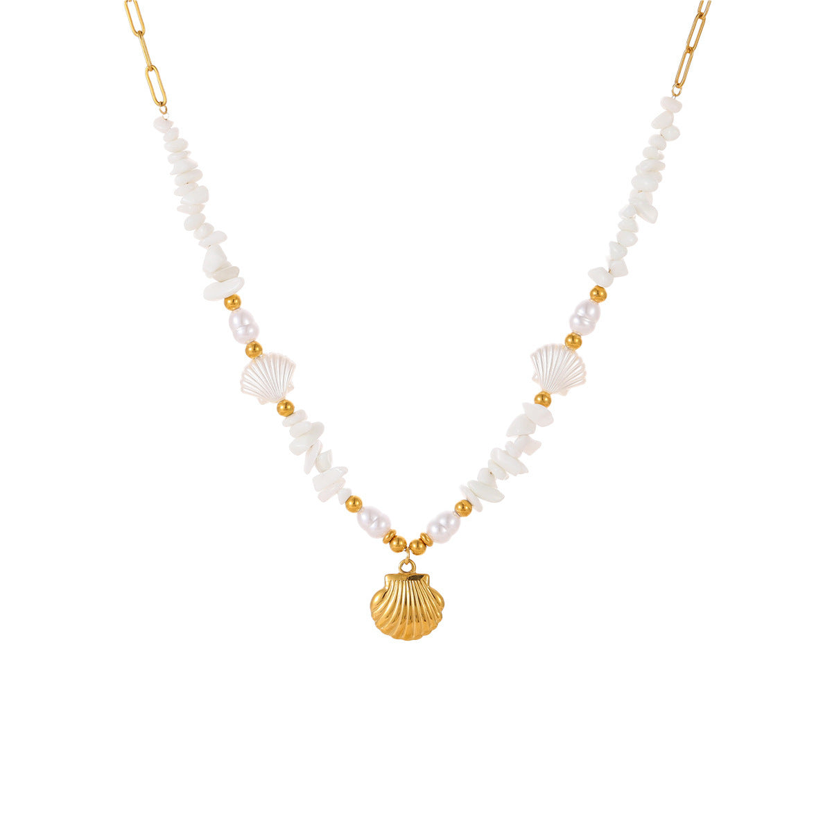 Gold Starfish Pendant Necklace
