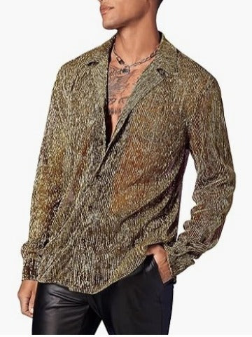 Men’s Printed Long Sleeve Shirt – Bold Resort Style