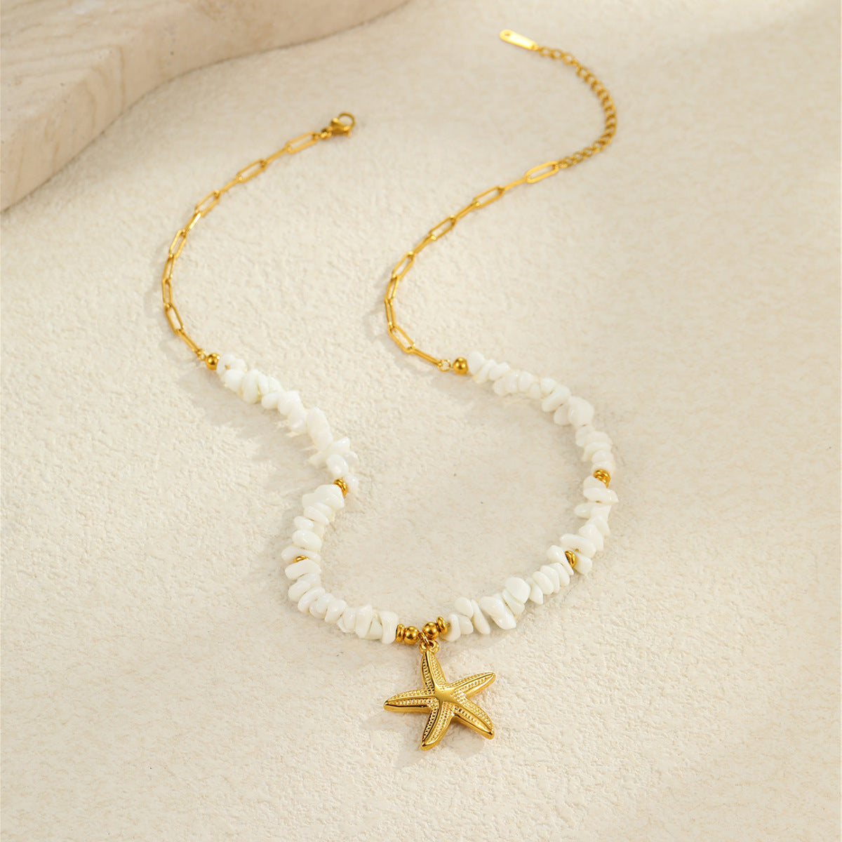 Gold Starfish Pendant Necklace