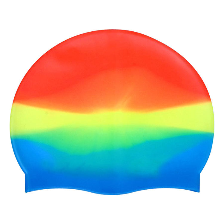 Silicone gradient swimming cap