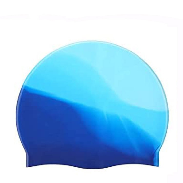 Silicone gradient swimming cap