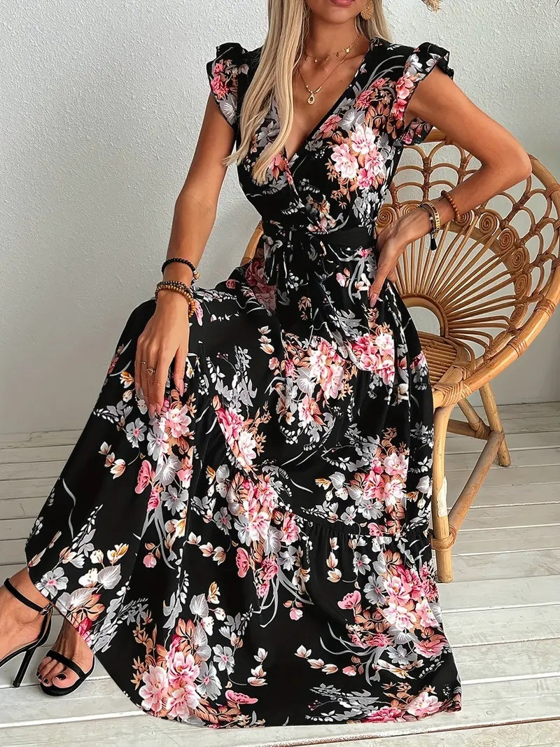 Midnight Bloom Maxi Dress