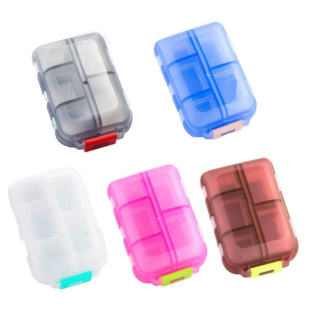 Compact 10-Grid Travel Pill Organizer