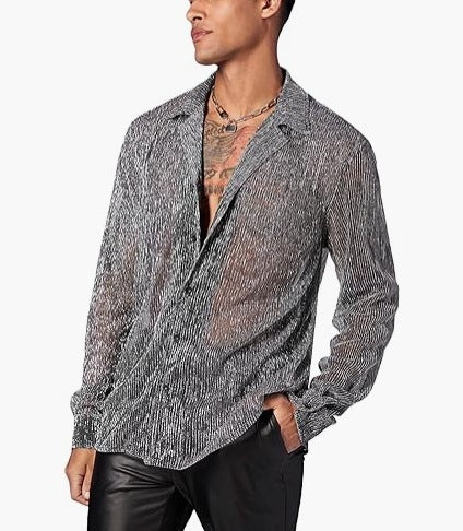 Men’s Printed Long Sleeve Shirt – Bold Resort Style - The Dock Drop