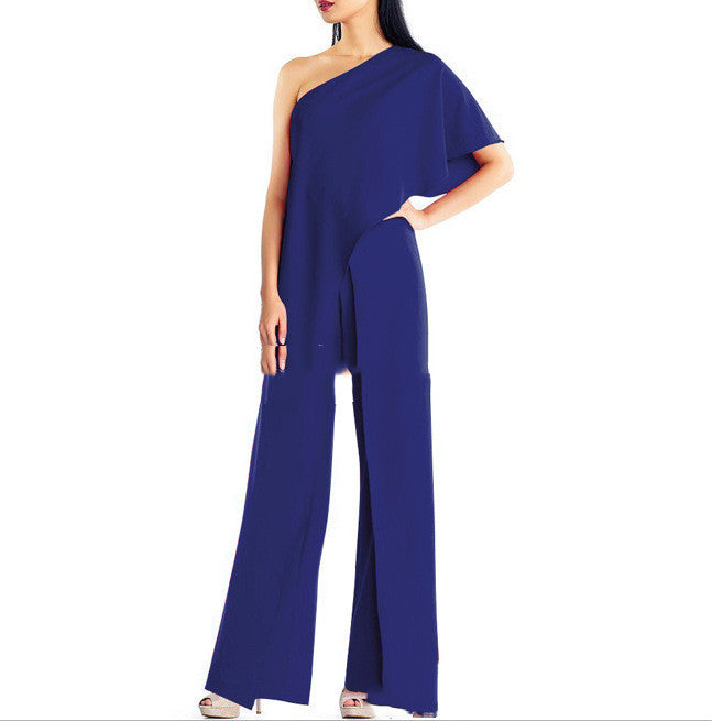 Midnight Tide One-Shoulder Jumpsuit