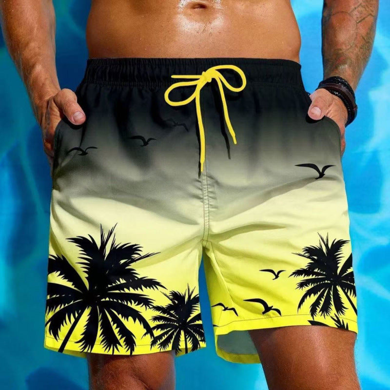 Island Escape – Men’s Palm Print Swim Trunks