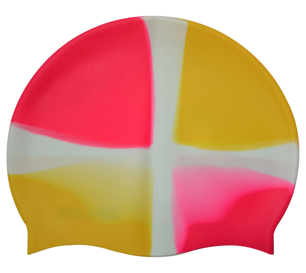 Silicone gradient swimming cap