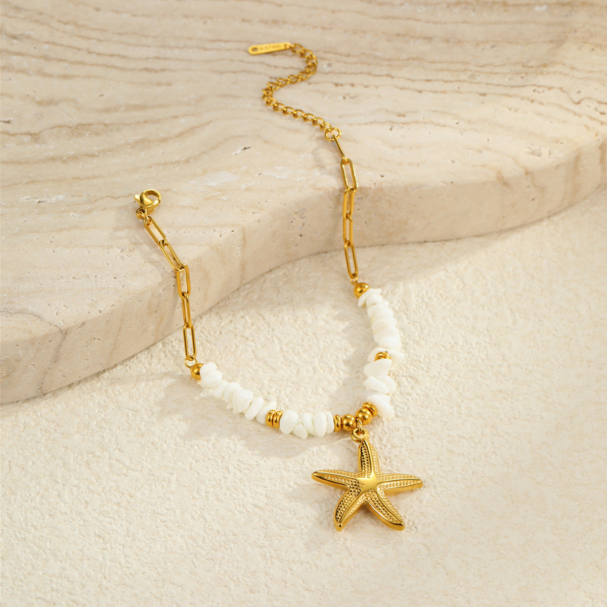 Gold Starfish Pendant Necklace