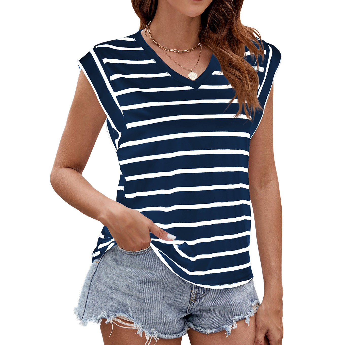 Seaside Stripes™ V-Neck Tee
