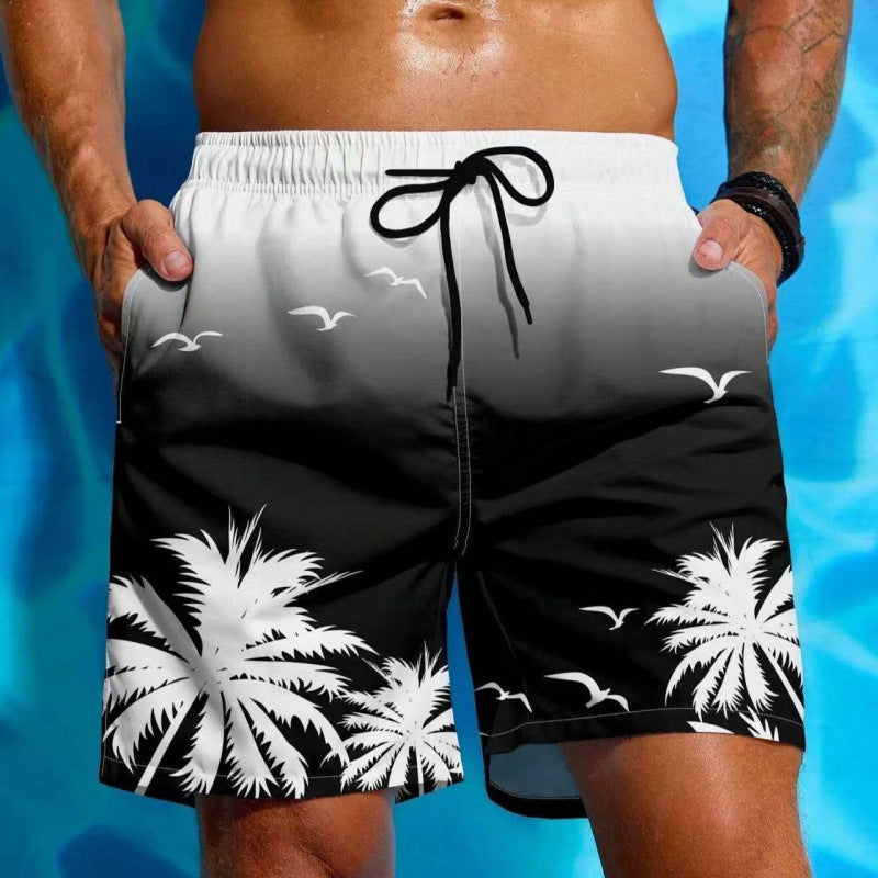 Island Escape – Men’s Palm Print Swim Trunks