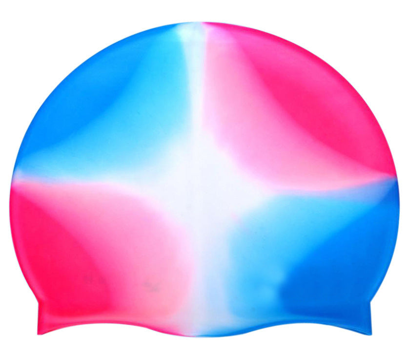 Silicone gradient swimming cap