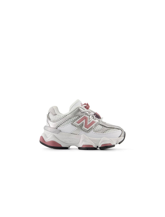 New Balance Toddler 9060 Bungee Shoes - White/Rosewood
