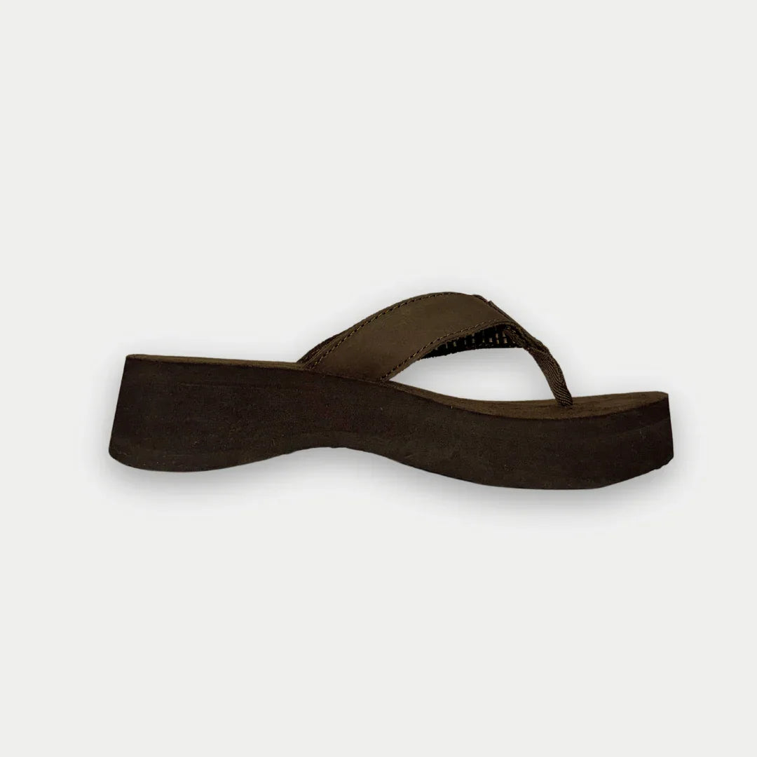 Brown sandal on a white background