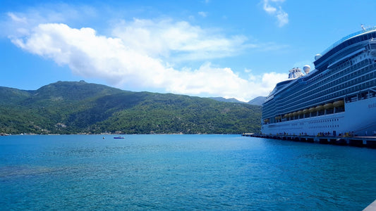 a large cruise ship on the water