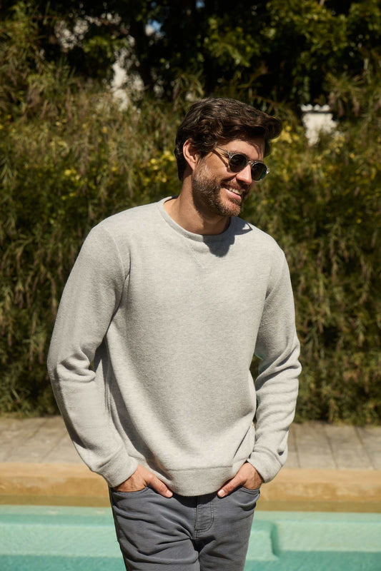 Butch Cashmist Crewneck - Heather Grey - The Dock Drop