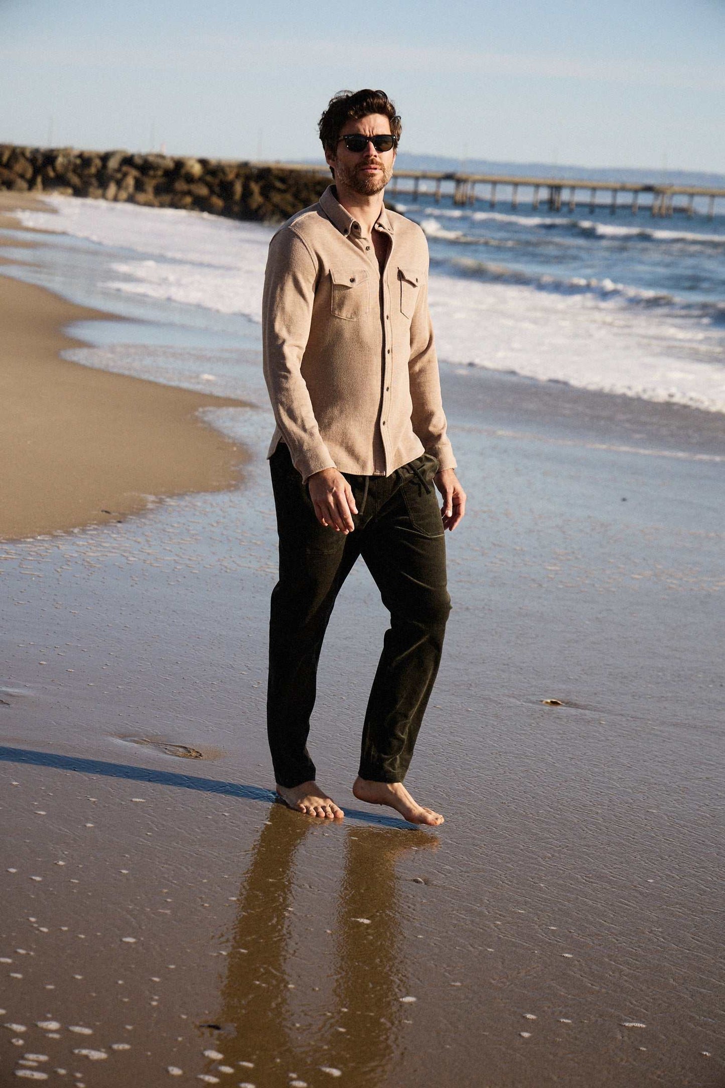 Tyler Poplin Utility Pant –Peat Moss Soft Stretch, Jogger Fit - The Dock Drop