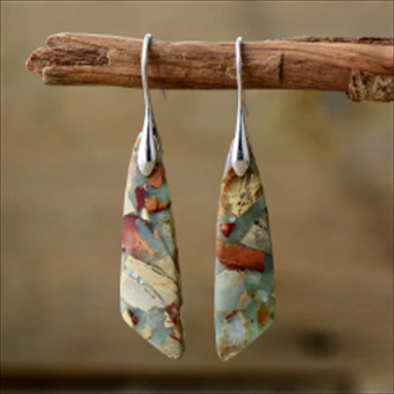 Natural Stone Drop Earrings – Lightweight, Ocean-Inspired Design - The Dock Drop