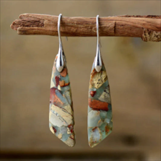 Natural Stone Drop Earrings – Lightweight, Ocean-Inspired Design - The Dock Drop