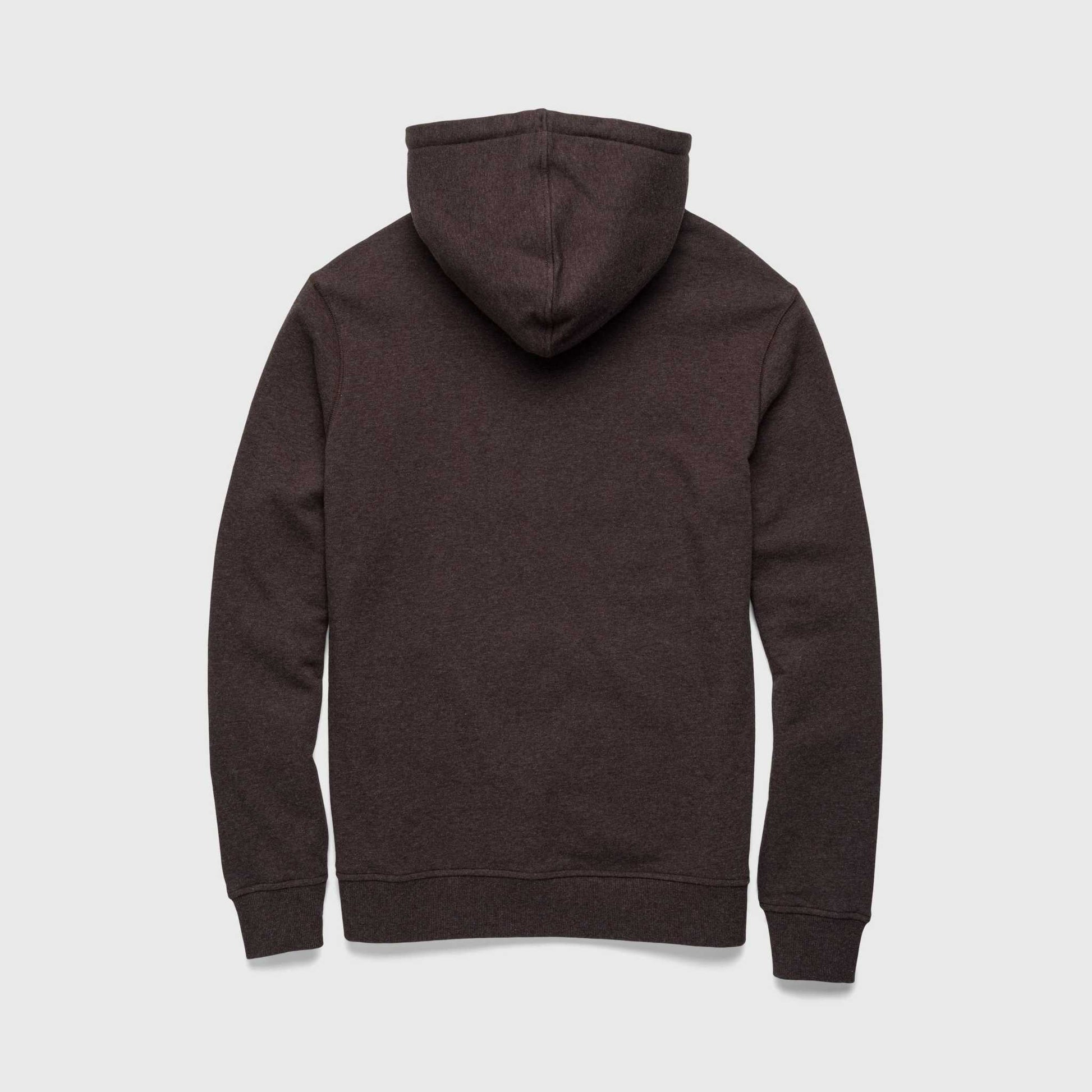 Marine French Terry Hoodie - Brown Heather - The Dock Drop