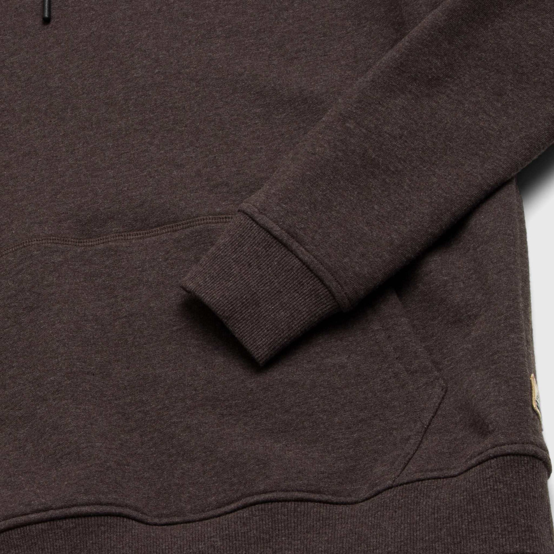 Marine French Terry Hoodie - Brown Heather - The Dock Drop