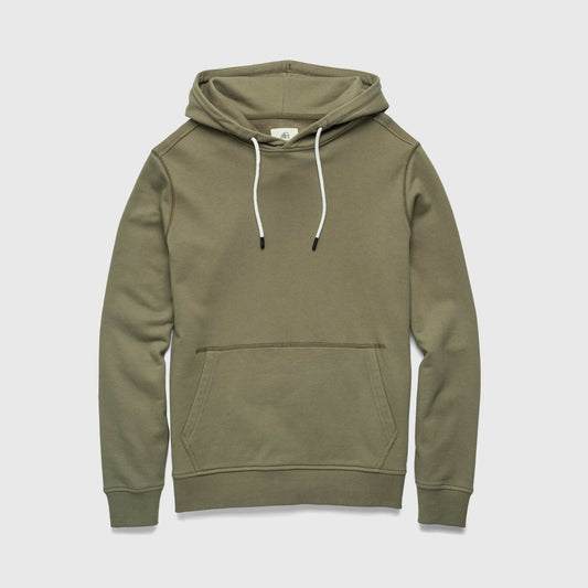 Marine French Terry Hoodie –Lichen Green Cotton Blend - The Dock Drop