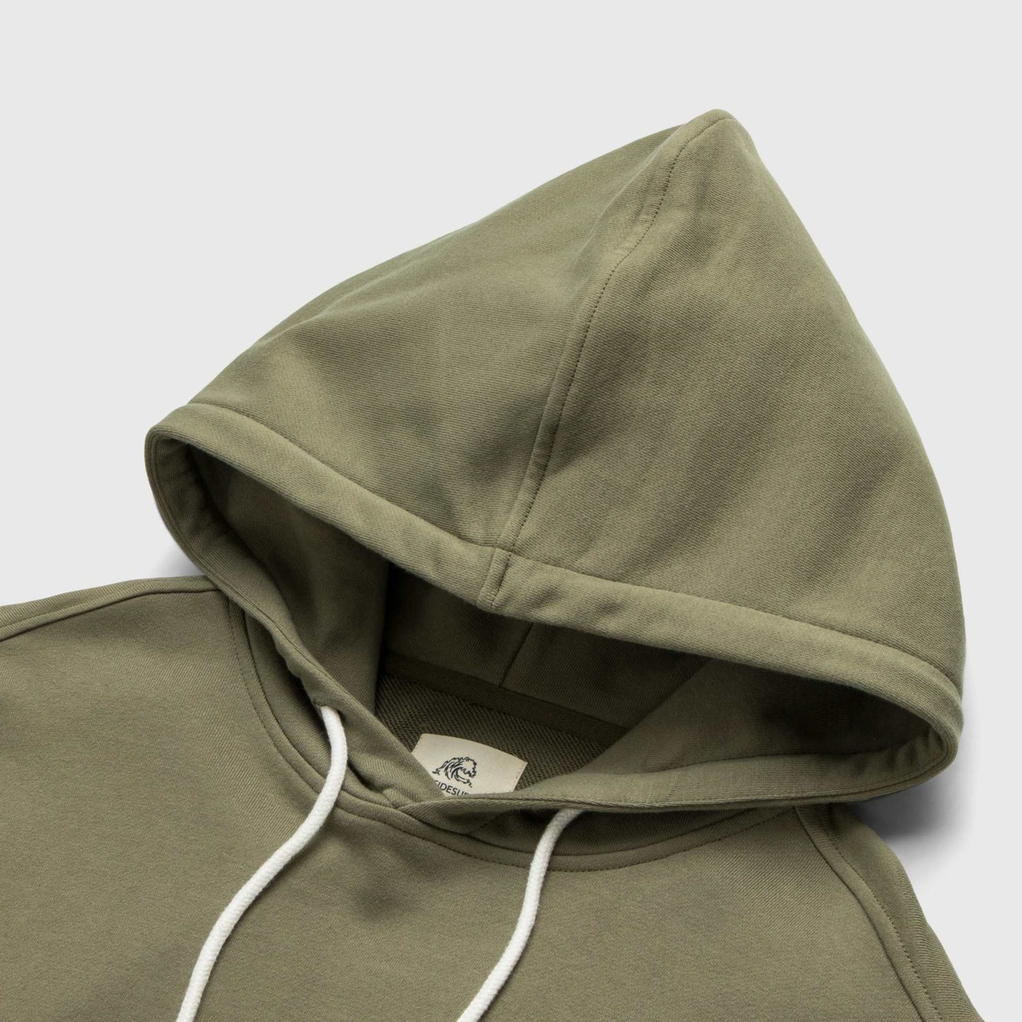 Marine French Terry Hoodie –Lichen Green Cotton Blend - The Dock Drop