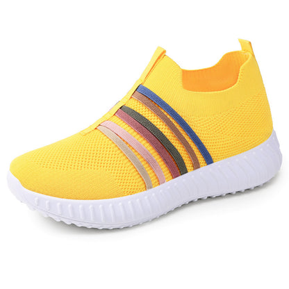Women’s & Teens’ Casual Slip-On Sneakers – Breathable Mesh, Soft Sole