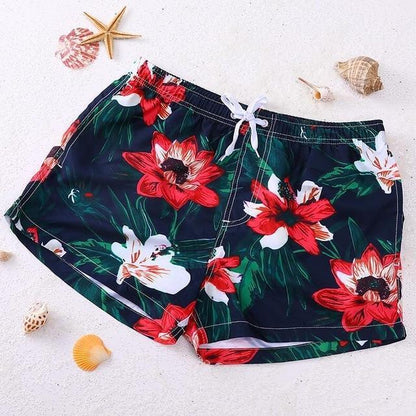 Tropical Print Swim Trunks – Quick-Dry Beach Shorts (S–3XL)