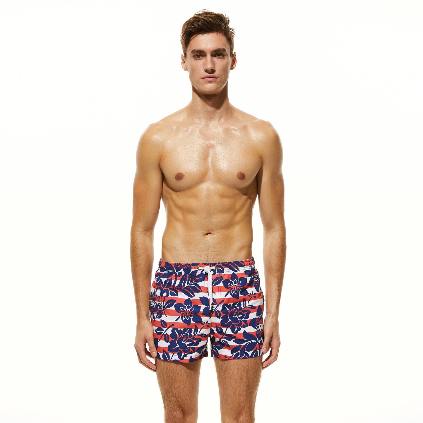 Tropical Print Swim Trunks – Quick-Dry Beach Shorts (S–3XL)
