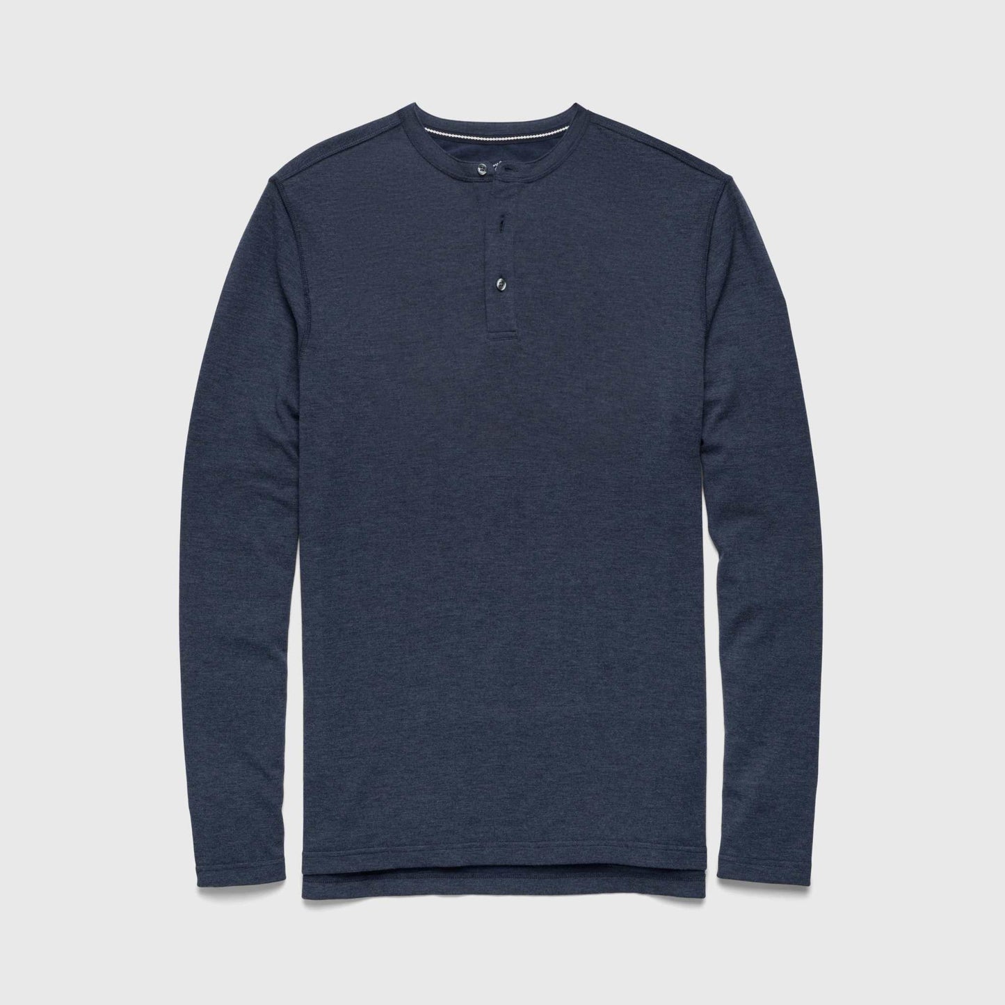 Sean Ultra Soft Classic Henley - Navy Heather - The Dock Drop