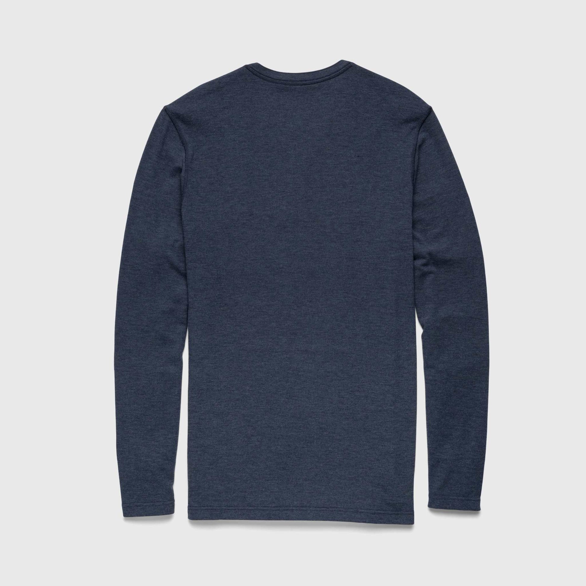 Sean Ultra Soft Classic Henley - Navy Heather - The Dock Drop