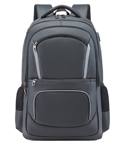 Water-Resistant Anti-Theft Laptop Backpack – Large Capacity (Black/Navy) - The Dock Drop
