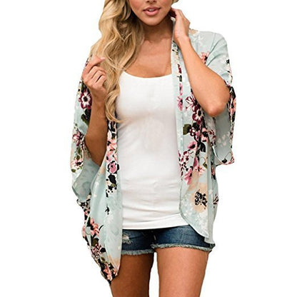 Women’s Floral Kimono Cardigan – Lightweight & Breezy Layer - The Dock Drop