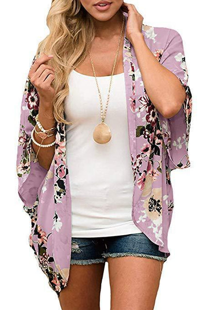 Women’s Floral Kimono Cardigan – Lightweight & Breezy Layer - The Dock Drop