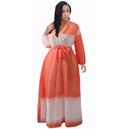 Vibrant Horizon™ Long Sleeve Maxi Dress - The Dock Drop