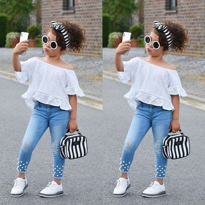 Mini Maverick Denim Set