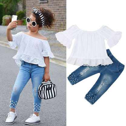 Mini Maverick Denim Set