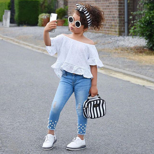 Mini Maverick Denim Set