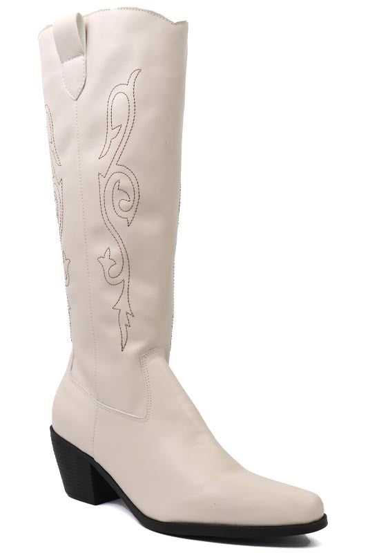 Beautiful Western Style Tall Boots – Fuchsia – 7