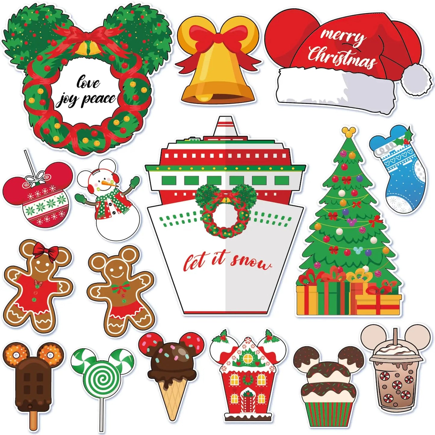 16 Pcs Birthday Cruise Door Magnets Decorations